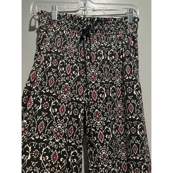 Joe B by Joe Benbasset Women size XS Floral Pull-On Pants Boho bohemian wide leg - Picture 1 of 9